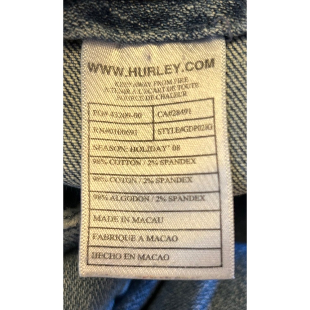 Hurley Womens Medium Rinse Low Rise Flare Jeans Size 5 Y2K - Picture 8 of 8
